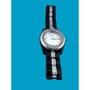 Brighton Black Dana point Watch New Battery Excellent Condition Crystals.